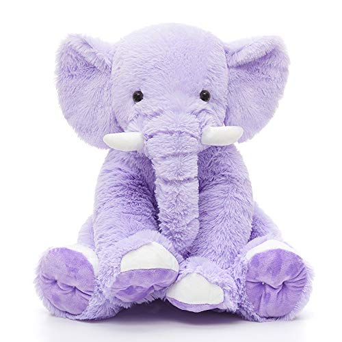 Image of MorisMos Large Elephant Stuffed Animal, 19.6inch Soft Stuffed Elephant Plush Companion Gifts for Girls Boys, Purple