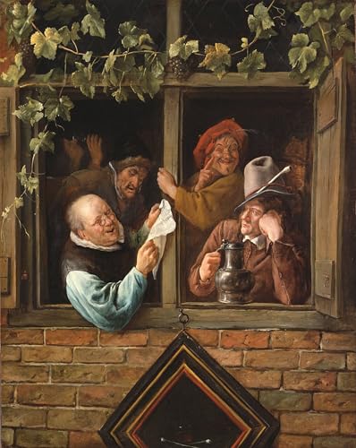 Tableau Rhéteurs à la fenêtre Jan Havickszoon Steen impression sur toile 60x90cm