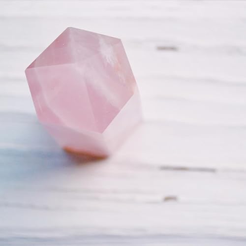 Miniatura 6 de Torre de cristal de cuarzo rosa de 0.5 a 1.0 libras de cristal curativo 6 varitas de punto facetado, 1 pieza para meditación, colección Reiki,