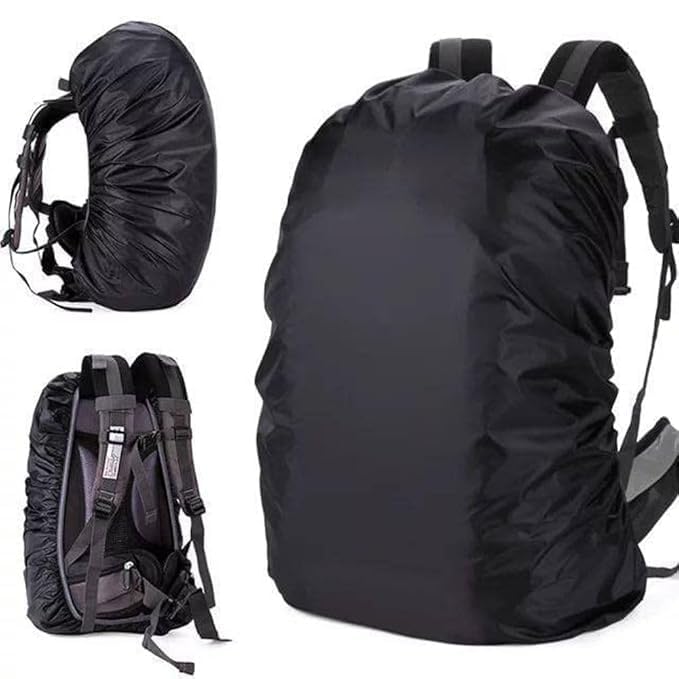 Yadava Universal Waterproof Backpack Rain Cover with Elastic Grip – Heavy Duty Dustproof Rucksack Protector Ultra-Light Foldable Rain Shield for Travel Trekking School Laptop Bags (Black) Yadava Universal Waterproof Backpack Rain Cover with Elastic Grip – Heavy Duty Dustproof Rucksack Protector Ultra-Light Foldable Rain Shield for Travel Trekking School Laptop Bags (Black)