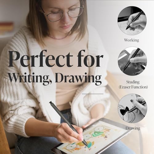 Image of AutoStory Replacement Stylus Pen /S Pen Compatible with Samsung Galaxy S24 Ultra Without Bluetooth with 5 Extra Tips /Nibs and tweezer (Black)