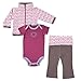 Yoga Sprout Bodysuit, Pants, and Track Jacket Set, Girl Lotus Collection, 9-12 Months