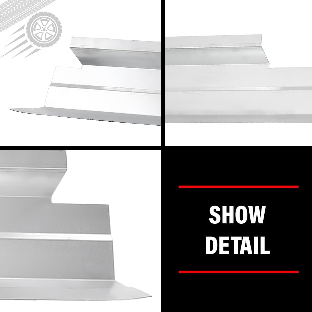 ANDPLAY Rocker Panels Left Driver and Right Passenger Side Compatible with Chevy Silverado/GMC Sierra Extended Cab All Models 2007-2013