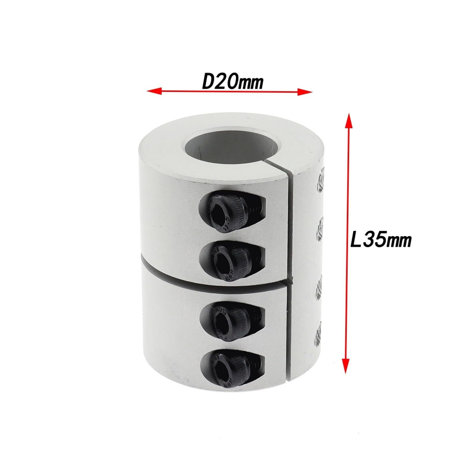 Coupleur d'arbre rigide D20L35, accouplement de servomoteur pas à pas, composants d'imprimante 3D 3/4/5/6/6,35/8/10, 1 pièce(5X8)