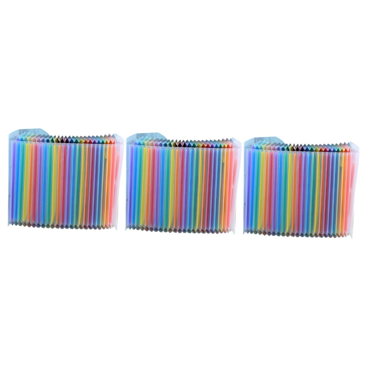 jojofuny 3 Stück Erweiterbarer Dokumentenordner mit Fächern Transparenter Regenbogen Organizer aus Robustem Kunststoff mit Elastischem Verschluss und Farbigen Etiketten für Büro Schule und