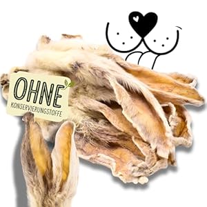Naturbiss Hasenohren mit Fell 10 Stück