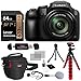 Panasonic FZ80 Lumix 4K Long Zoom Camera, 18.1 MP, F2.8-5.9, Power O.I.S with 3" LCD + Polaroid 64GB + Camera Bag + Tripod and DC-FZ80K Accessory Bundle