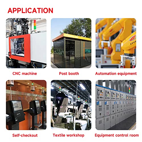 Industrial Signal Light, Small 3 Layer Strobe Warning Lights With Holder No Sound Dc24V For Factory Workshop, Industrial Alarm Flash Lamp Safety Indicator Tower Stack Andon Lights, Lta-205W #TOP6