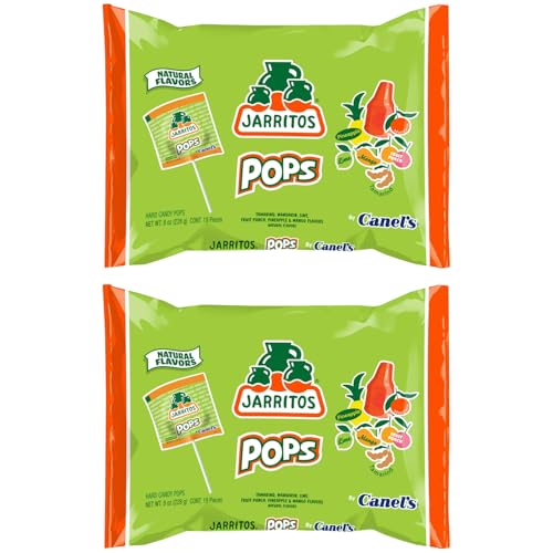 Jarritos Lollipops – 2 Pack Bottle-Shaped Mexican Hard Candy with Natural Fruit Flavors – Sweet Candy Treats for Snacking & Gifting