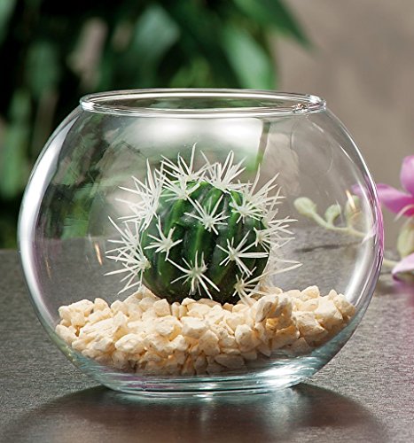 Materiale Vetro Progetti in Fiore Vaso in Vetro Trasparente Aria, Diametro 12 cm x altezza 10 cm