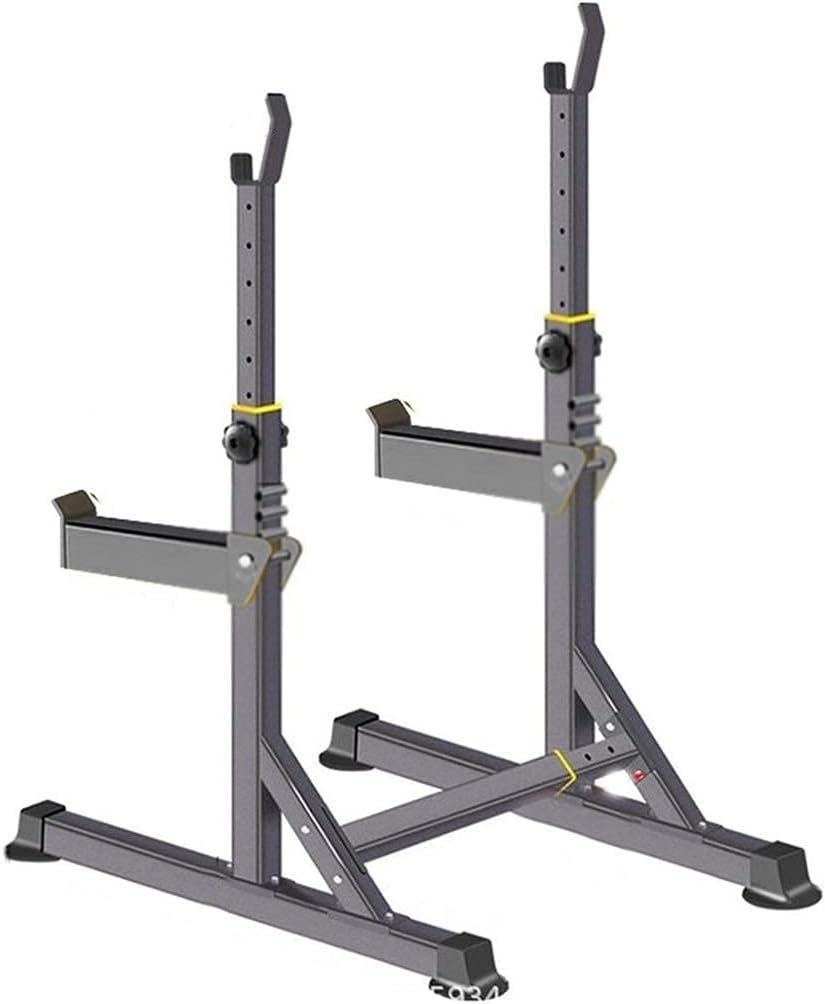 Squat Rack Dipping Station Barbell Rack Dip Stand Fitness Bench Press Free-Weight Racks Adjustable Heavy Duty Squat Rack Stand Power Weight Bench Support for Cu