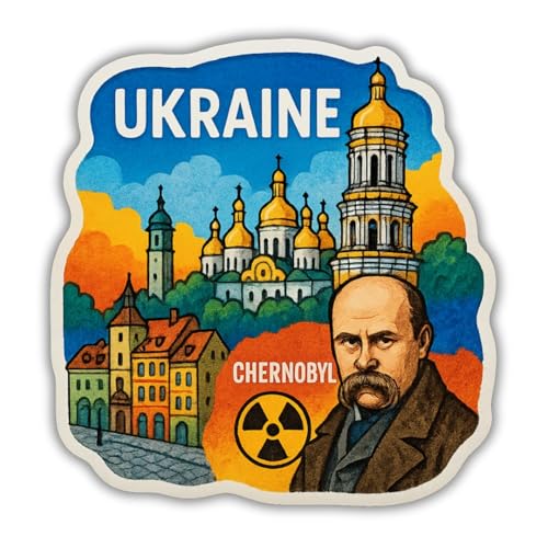 Image of Zesta Wooden Fridge Magnets Set | Refrigerator Decor Magnets for Kitchen | India Souvenir Fridge Magnet Collection | Wooden Magnet for Fridge Door Decoration (Ukraine)