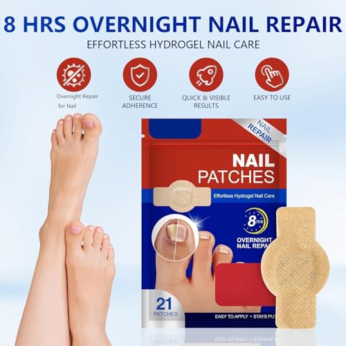 Image of Advanced Fungal Nail Patch Treatment - Powerful Antifungal Solution | Targets Nail Fungus at the Root | Easy-to-Use Patch for Toenail & Fingernail | 21 Patches (Pack of 1)