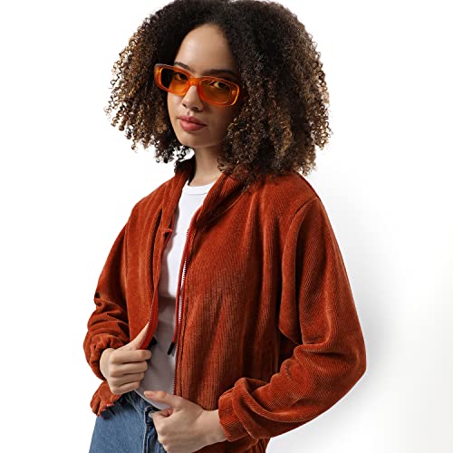Image of Campus Sutra Women's Cotton Hooded Neck Sweatshirt