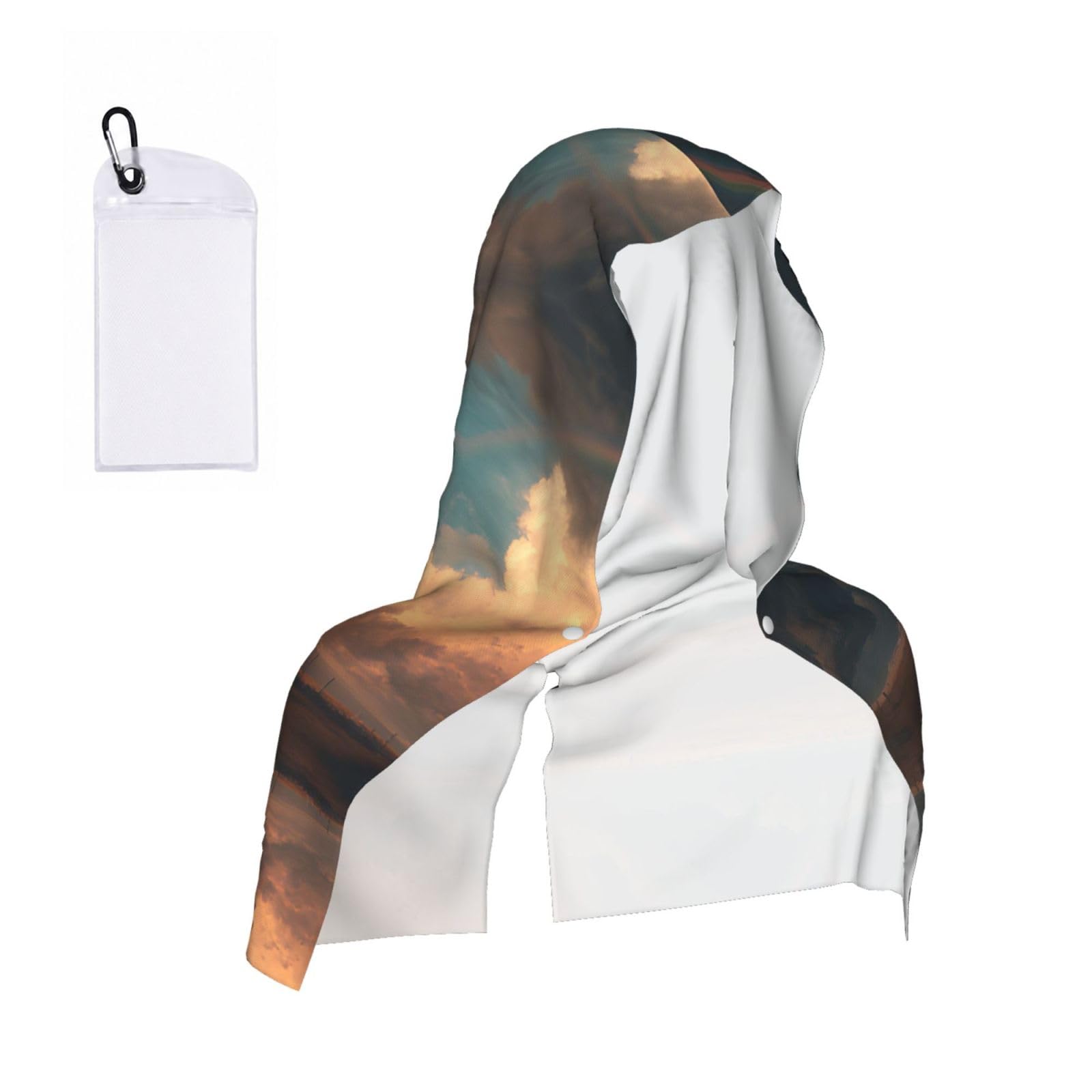 MLTRFGJ Rainbow Print Cool Hooded Towels And Keep Them Cool For Several Hours.