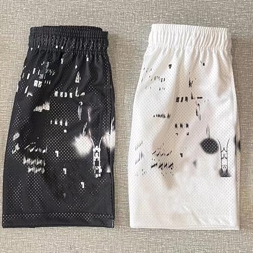 Men’s Mesh Basketball Shorts Graphic Cityscape Print Quick-Dry Loose Fit Training Gym Running Short w Pockets4