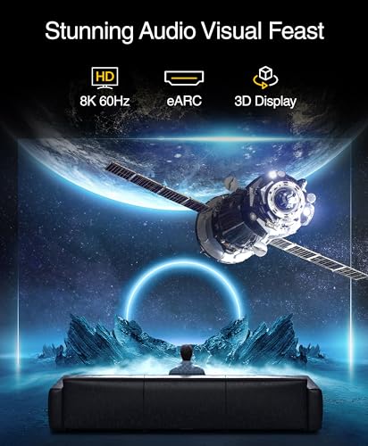 Image of Kinivo 8K HDMI Switch 2 in 1 Out - (Uni-Directional, 8K 60Hz, Ultra HD Switcher Hub, 48Gbps HDMI Hub, HDR10+ Selector, Manual Switching Only) - Compatible with HDTV, PS5 /4, Xbox, Projector