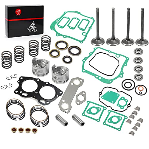 Image of Oversize 0.25mm Engine Rebuild Kit Piston & Ring Gasket Seal Exhaust Intake Valve Compatible with EZGO 4 Cycle Gas Golf Cart 350cc EH35C MCI Fuji Robin Engine 1996-2002