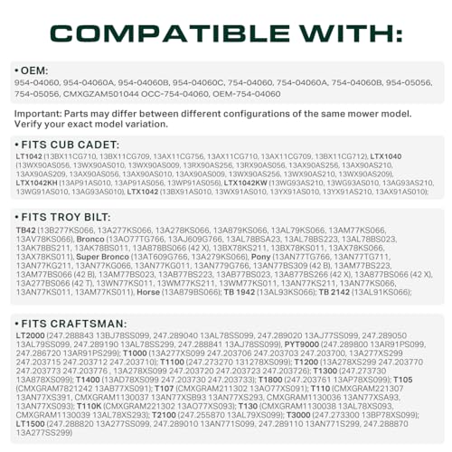 Image of UDC Parts 954-04060C Deck Belt Replacement for Troy Bilt Pony 42 Inch Bronco 954-04060B Cub Cadet LTX1042 LTX1040 MTD Craftsman T110 T1000 T1400 954-04060 754-04060B 754-05056 /Aramid Cord /96.50 inches