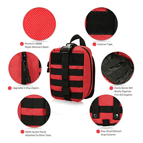 First Aid Kit Outdoor Premium First Aid Box First Aid Bag Home Pharmacy for Home, Car, Travel, Office, Hiking, Camping (Camouflage) - Image 3