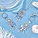 PH PandaHall 12pcs Dream Catcher Keychain, 3 Color Gemstone Crystal Key Chains Natural Chip Feather Key Chain Dreamcatcher Keyring Boho Lucky Decor for Valentine Car Bag Home Hanging Ornaments