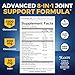 Viva Naturals Glucosamine Chondroitin MSM Joint Support Supplement, 90 Capsules - with Turmeric, Black Pepper, Boswellia and Hyaluronic Acid - Joint Health Supplement for Mobility and Flexibility