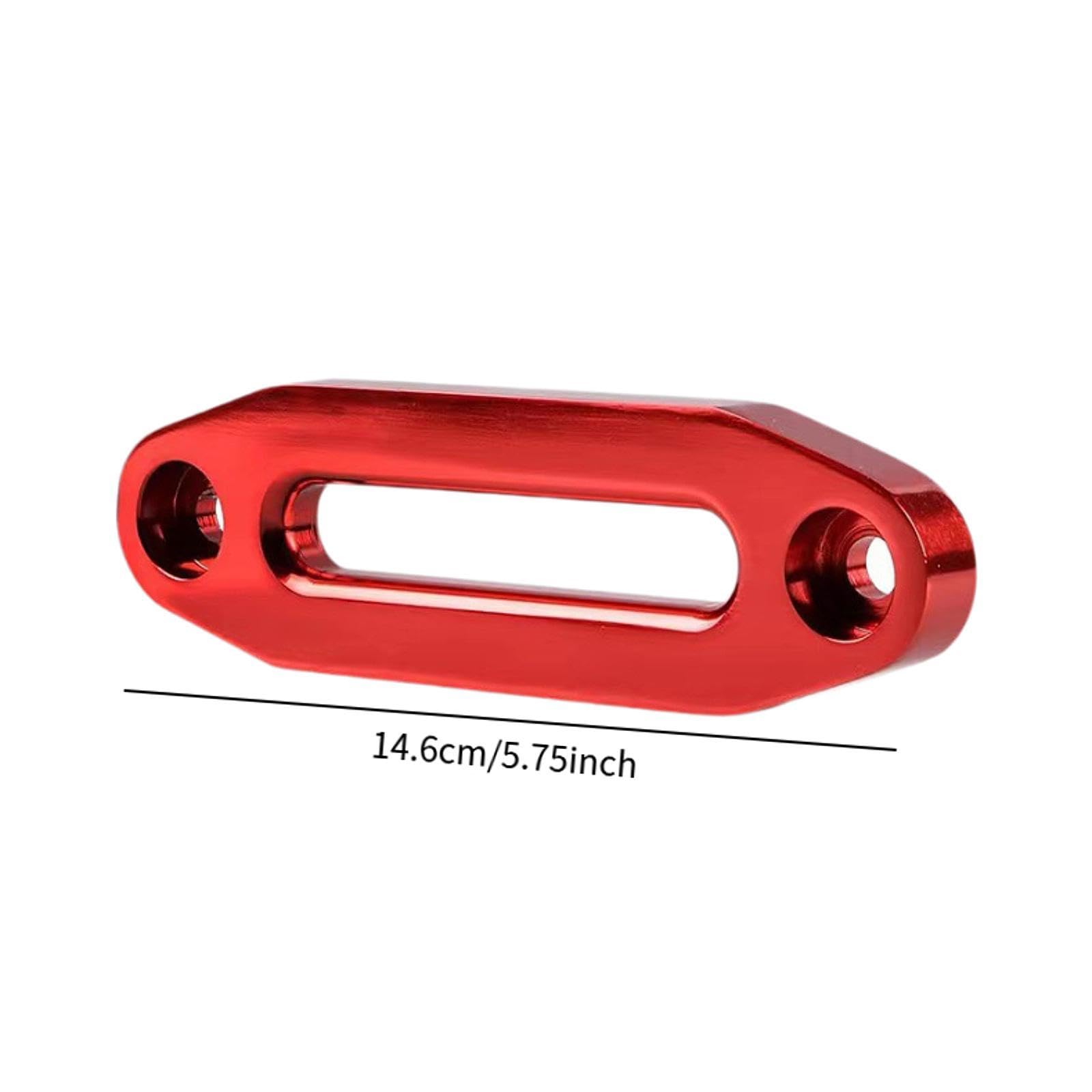 Guide-Câble de Treuil de Style Hawse, Accessoires de Guide-Câble de Treuil 124 Mm Remplacez Le Guide-Câble en Métal Facile à Installer Robuste Universel pour Câble de Treuil Synthétique, Rouge