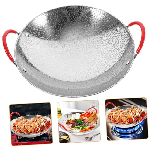 Wok de Acero Inoxidable con Dos Asas
