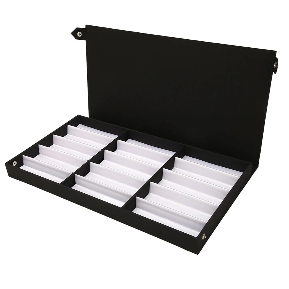 guiling-1986 Eyeglasses Display Rack 15 Slots Sunglasses Organizer Tray Stylish Eyewear Holder Jewelry Eyeglass Storage Case Glasses Display Box for Desktop Drawers Organizer for Eyewear