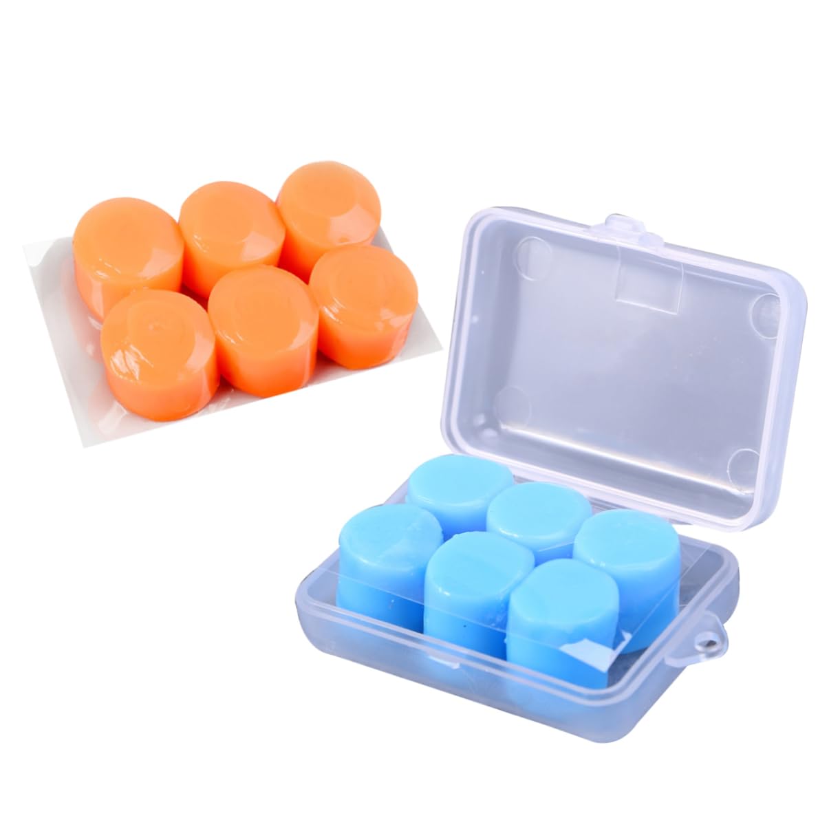 COOLHIYA Underwater Earplug Set 2 Boxes 6 Pair Silicone Ear Plugs Waterproof Cord for Swimming Diving Boys and Girls Adults