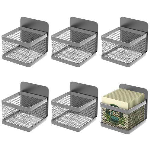 Stylish Magnetic Tea Bag Organiser - Set of 6 Elegant Metal Holders for Refrigerator, Countertop or Kitchen Shelf - Ideal Gift for Tea Enthusiasts (Silver)