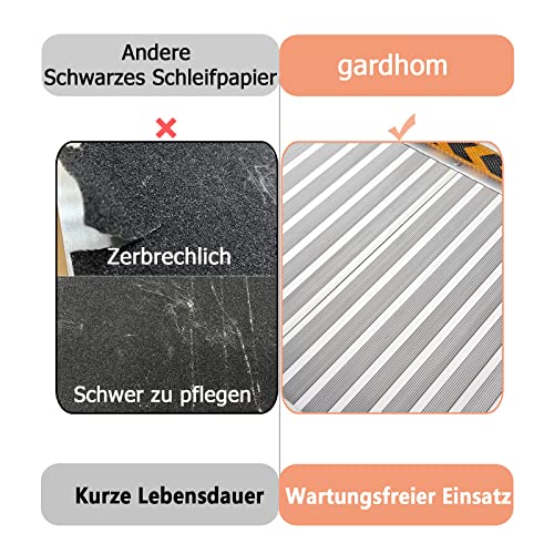 Rollstuhlrampe Klappbar, gardhom Rollstuhlrampe für Treppen 214cm, 362kg LadekapazitäT Anti-Rutsch, Extrabreit 72cm Schwellenrampe füR Heimtreppen Treppen TüRen