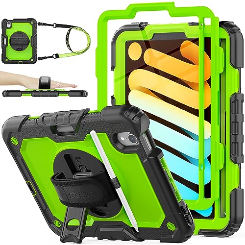 Coque iPad Mini 7ème génération verte idéale pour le chantier