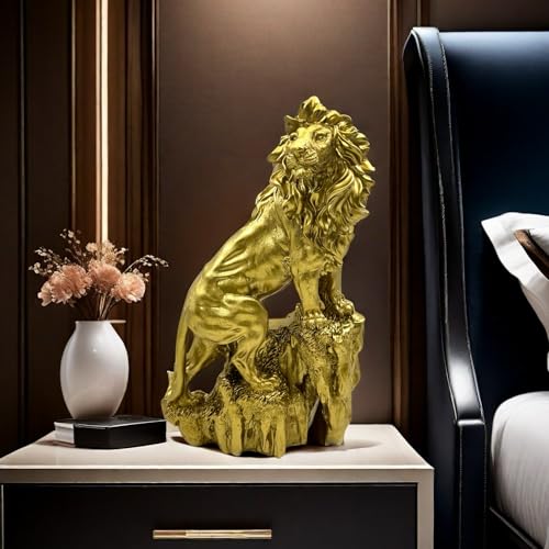 Estatua de León Fuerte de Resina para Decoración miniatura 4