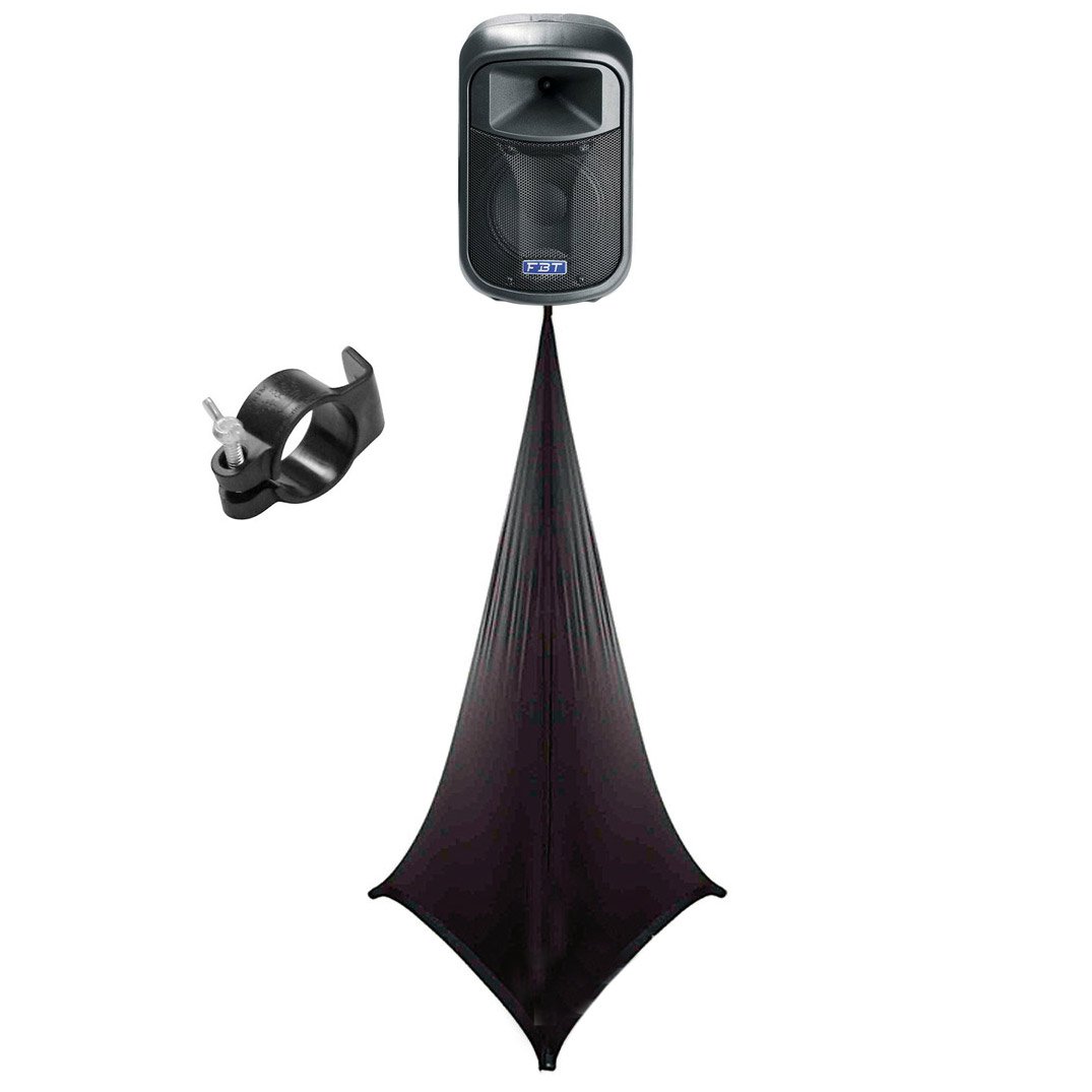 Scrim King SSSPK02B Black Double Sided Speaker Stand Scrim & SSCLP01