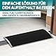 XARILK Stabile Alu-Schwellenrampe 300kg - 80cm Breite, rutschfest & vielseitig Schwellenbrücke Rollstuhl Rampe - Barrierefrei für Rollstuhl, Rollator & Rasenmäher(80 cm)