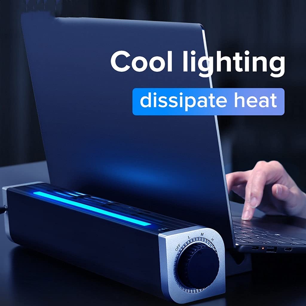 Chłodziarka do laptopa gamingowa podkładka chłodząca RGB LED regulowany cichy 2600 obr./min kabel tablet wentylator biurkowy