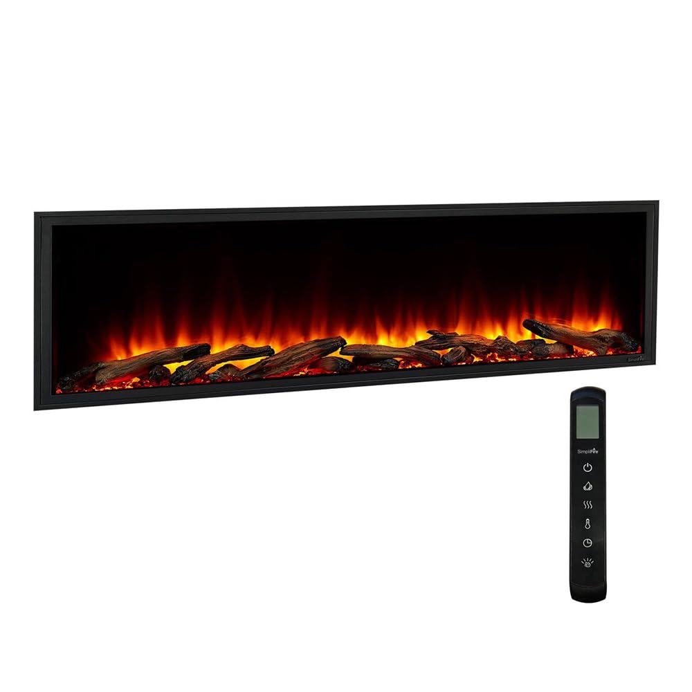 SimpliFire 55-Inch Scion Clean Face Indoor/Outdoor Linear Electric Fireplace (SF-SC55-BK)