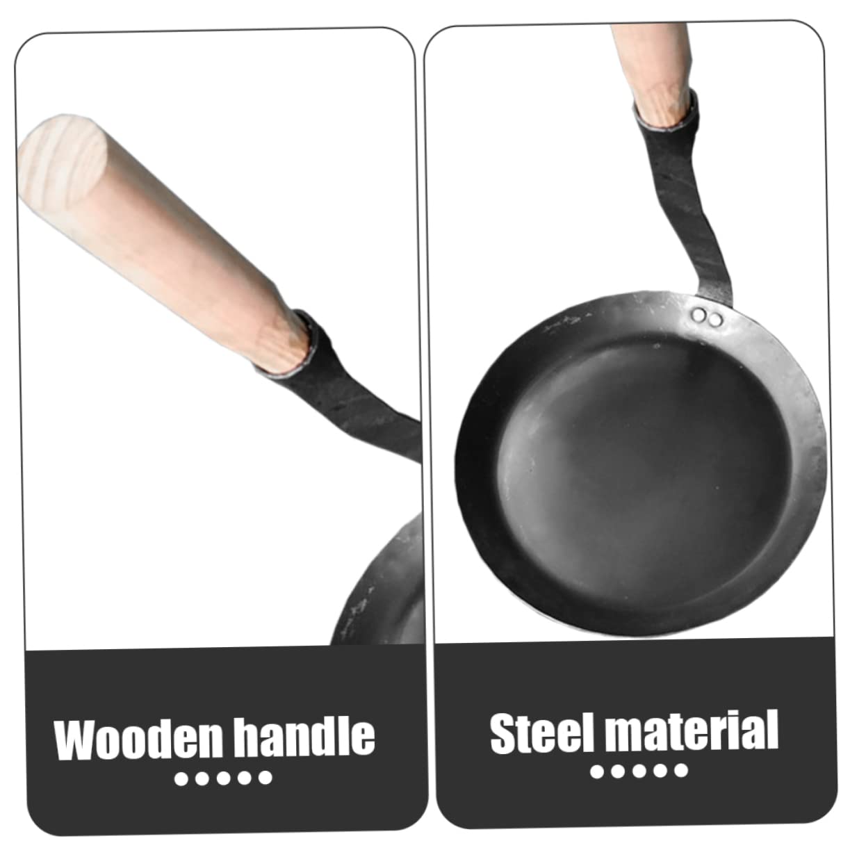 HEMOTON Stampo Per Friggere Con Manico in Legno Essenziale Per La Cucina Cucchiaio Per Friggere Antiaderente Cucchiaio Per Strumento Per Preparare