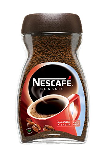 100% Pure Natural NESCAFE Classic Instant Coffee Dark Roast Beans Cup Jar 200 gm
