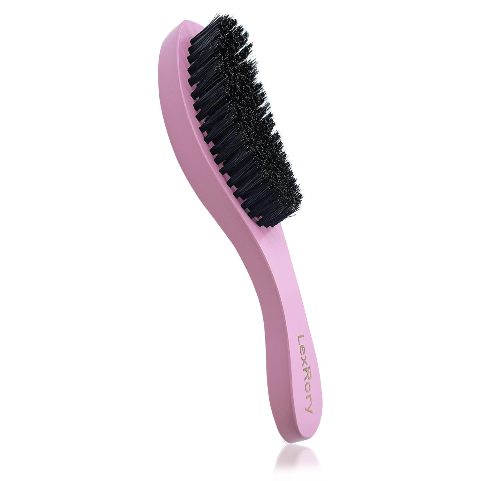 Boar Bristle Slick Back Hair Brush - Edge Control Hairbrush for Women Men