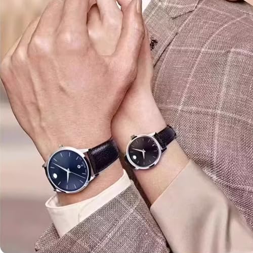 Image of Genuine Leather Watch Band Hand-Stitched Texture Padded Italian Leather Strap Quick Release 12mm 13mm 14mm 15mm 16mm 17mm 18mm 19mm 20mm 21mm 22mm 23mm 24mm Replacement Band for Women Men