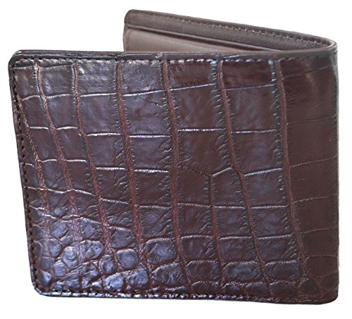 Men's Bifold Belly Leather Wallet Dark Brown2