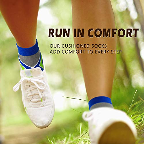 Image of NEWZILL Ankle Compression Socks for Men & Women, Cushioned Low Cut Compression Running Socks with Ankle Support