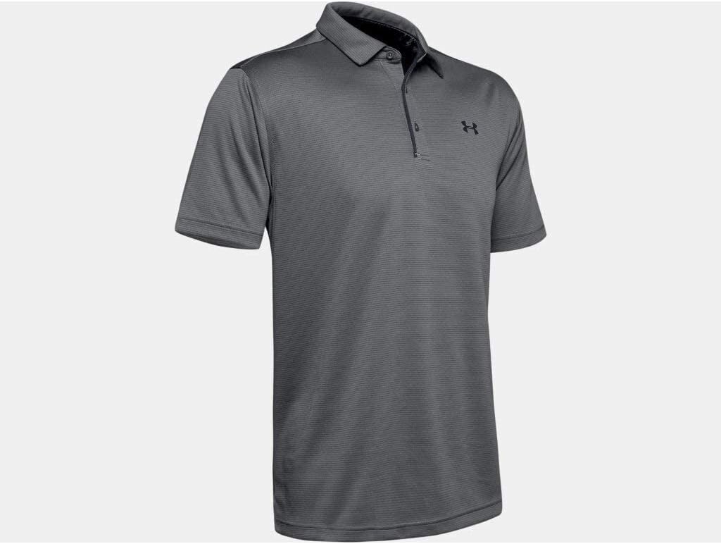 Under Armour Men's Tech Golf Polo 4X-Large Gray/ Black/ Black