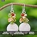 NOVICA Artisan Handmade Multigemstone Dangle Earrings Beaded Cluster from Thailand Quartz Peridot Pearl Freshwater Cultured Birthstone [1.8 in L x 0.6 in W] ' Thai Joy'