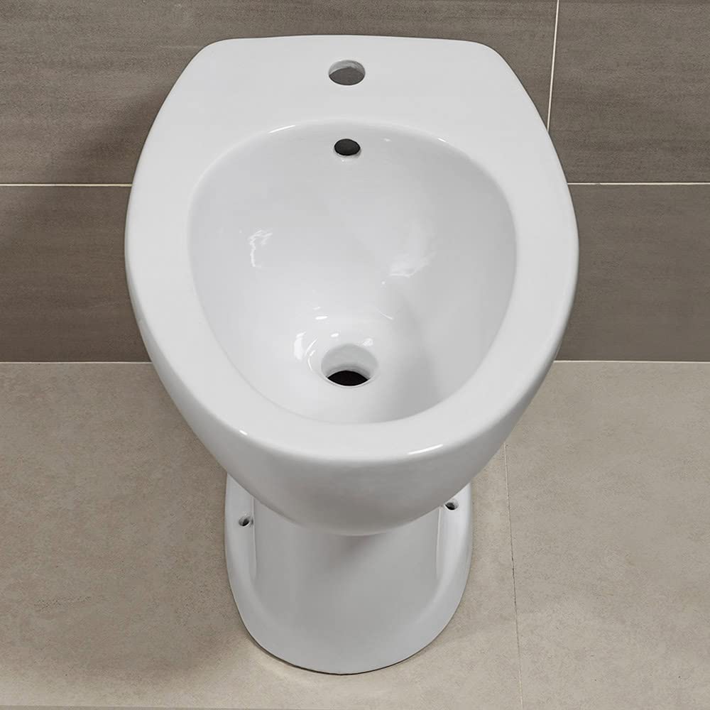 Inbagno Sanitari Bagno per Anziani H. 48 cm Ceramica Bianca Lucida Sedile copriwc Slim