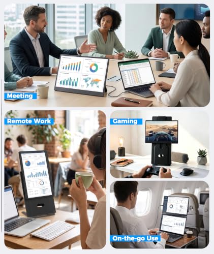 Image of 15.6 inch Laptop Screen Extender, 5 Modes & 360 Rotating Portable Monitor