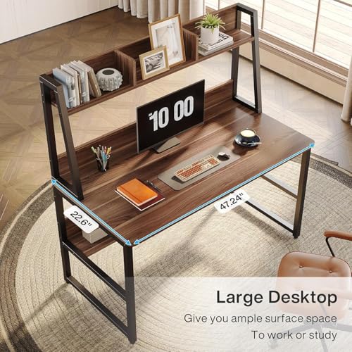 Image of Klaxon Engineered Wood Iron Study Table with Drawer, Multi-Usage Laptop Desk & Home Office (Printo-FD, DIY Installation) (Forest Dark - Black, TBS Tower Black)