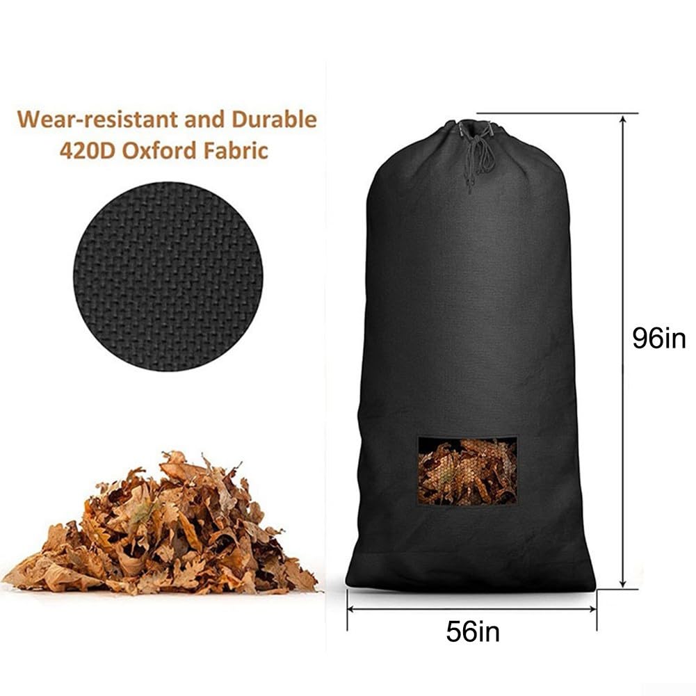 Borsa raccoglifoglie per trattorino da giardino, per tosaerba, pieghevole, portatile, per trattori e tosaerba (243,8 x 142,2 cm)